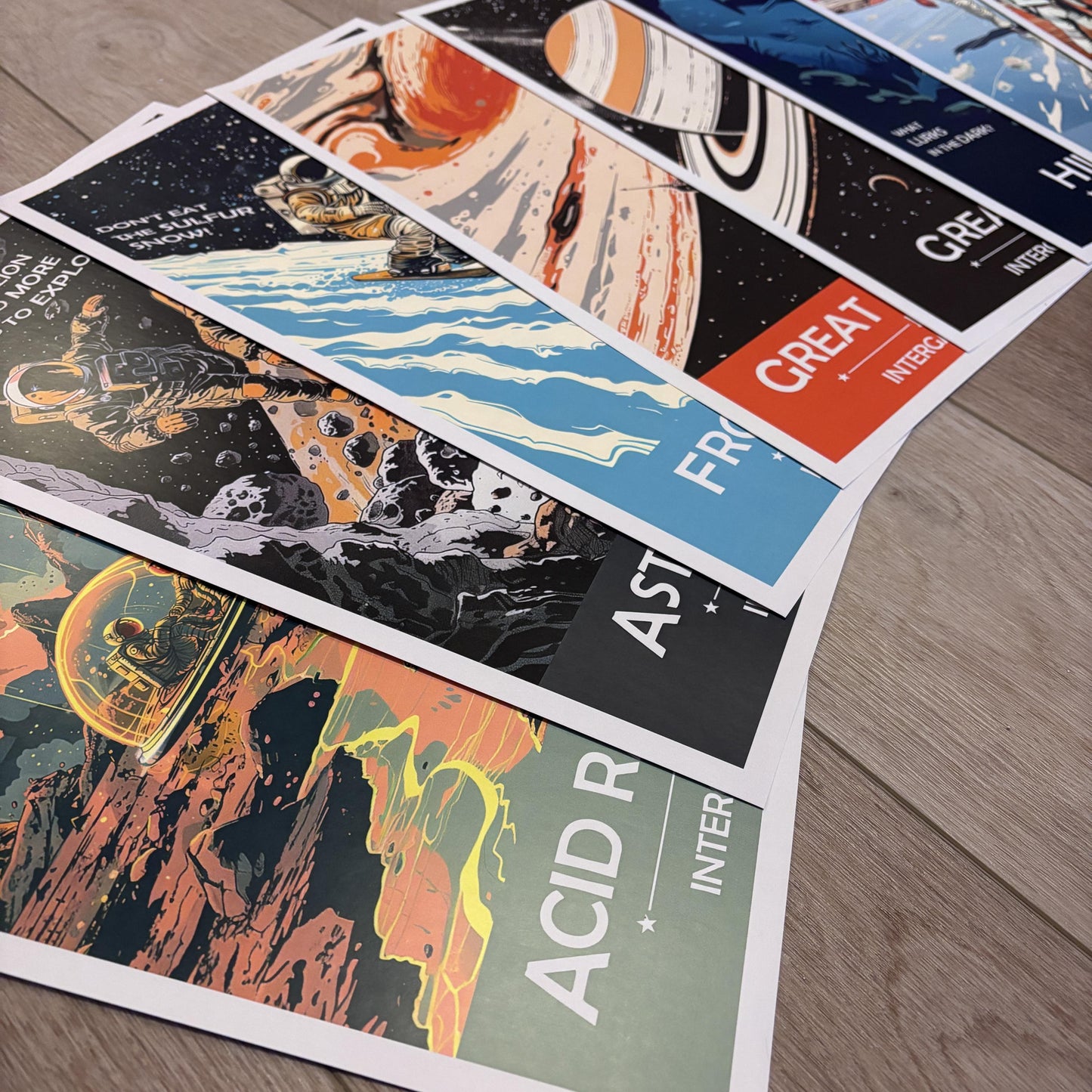 FULL Set of 10 Space Prints Intergalactic Parks Vol 1: Sol - A Journey Through the Solar System | Retro Futuristic NASA Space Poster