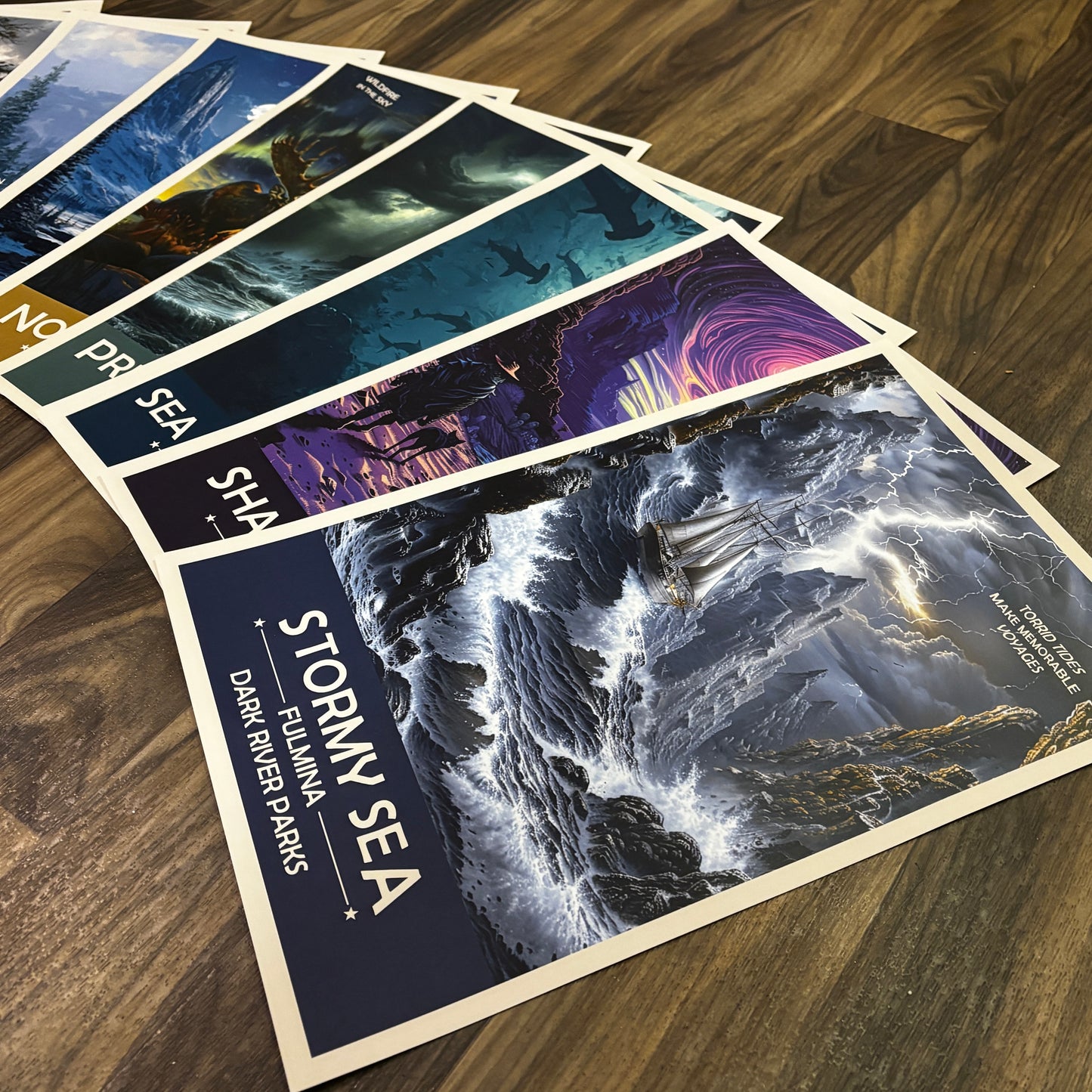 Dark River Parks Prints: Fantasy Landscape Poster Set of 10