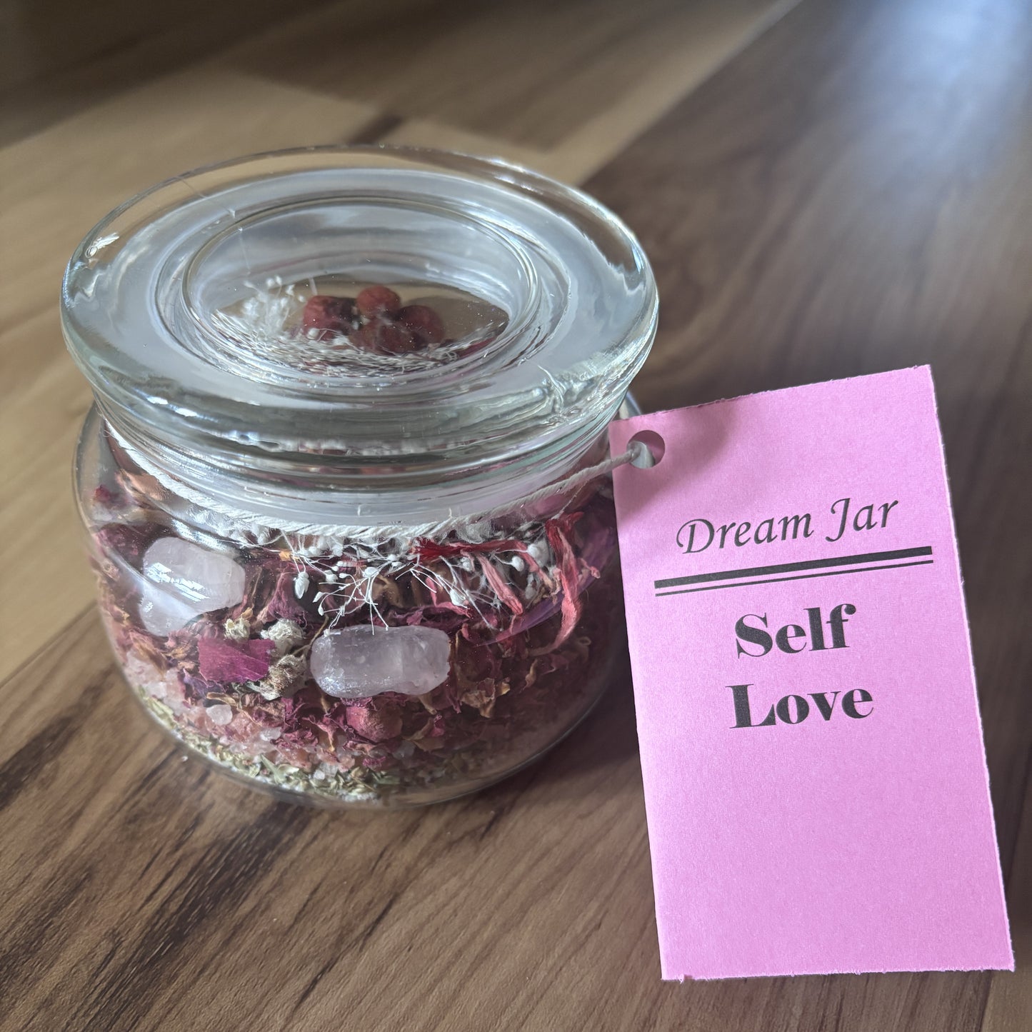 Self-Love Large Dream Jar | Premade Spell Jar | Wish Jar | Manifest Love and Compassion | Heal Emotional Trauma | Attract Healthy Relationships