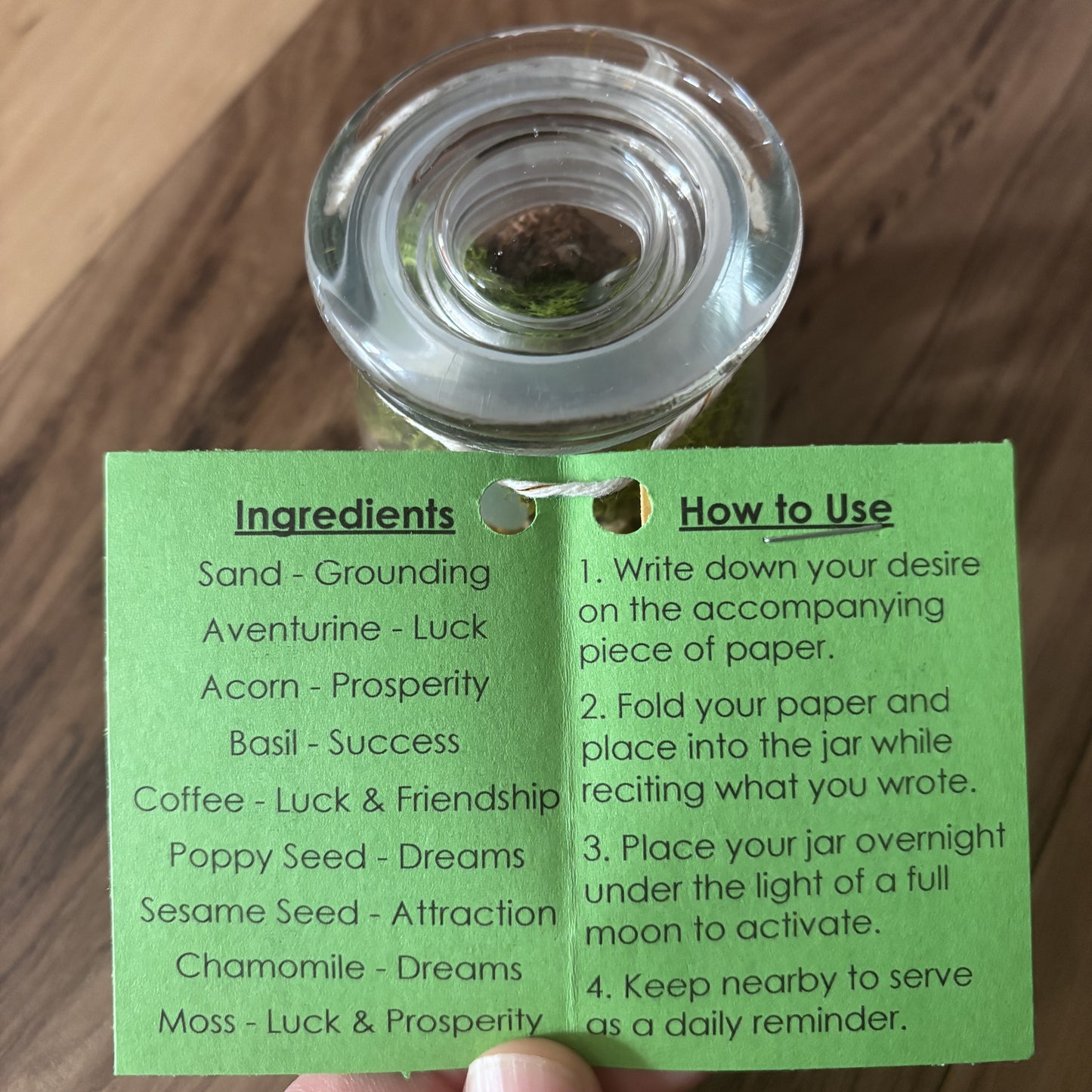 Luck Mini Dream Jar | Premade Spell Jar | Wish Jar | Manifest a Lucky Life | Attract Prosperity, Abundance, and Good Fortune