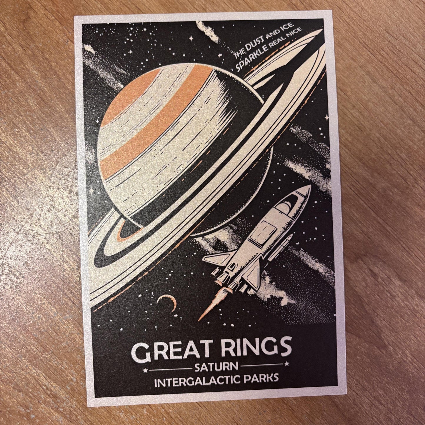 Great Rings of Saturn Art Print | Collectible Retro Futuristic Space Wall Art | NASA Poster | Milky Way Galaxy | Sol Solar System