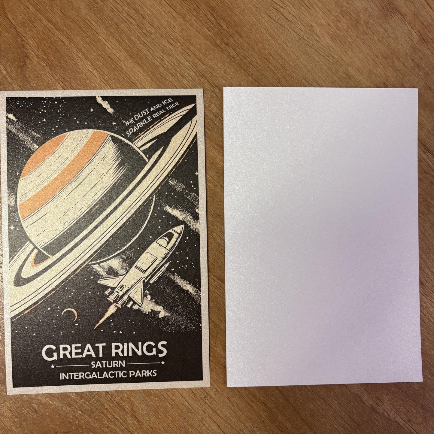 Great Rings of Saturn Art Print | Collectible Retro Futuristic Space Wall Art | NASA Poster | Milky Way Galaxy | Sol Solar System