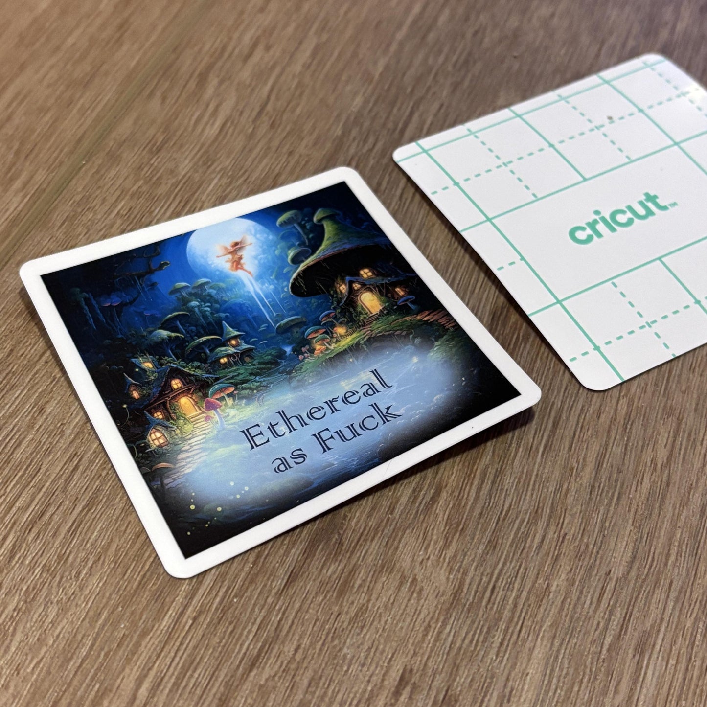 Ethereal AF Sticker | Waterproof Decal for Laptop, Waterbottle, Notebook | Fairy in the Moonlight