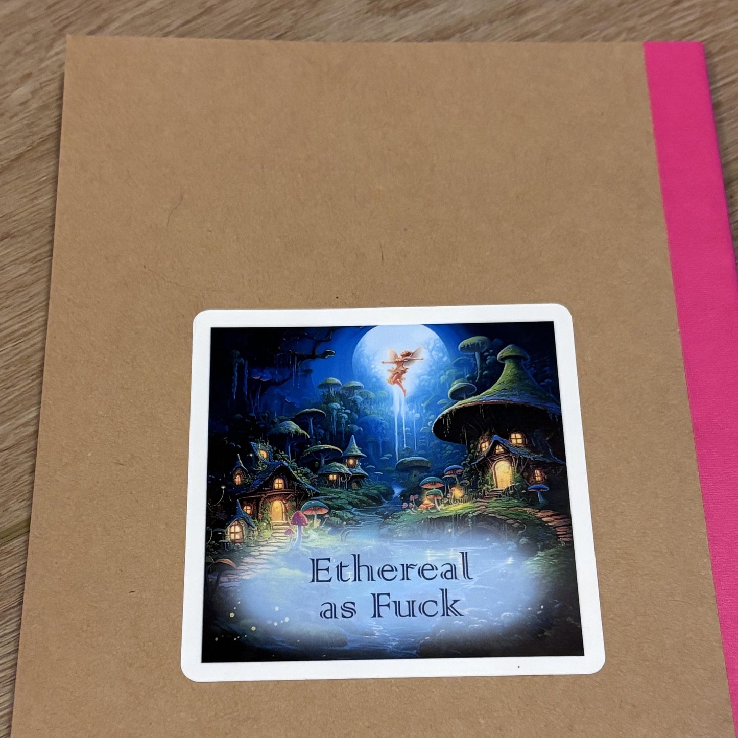 Ethereal AF Sticker | Waterproof Decal for Laptop, Waterbottle, Notebook | Fairy in the Moonlight