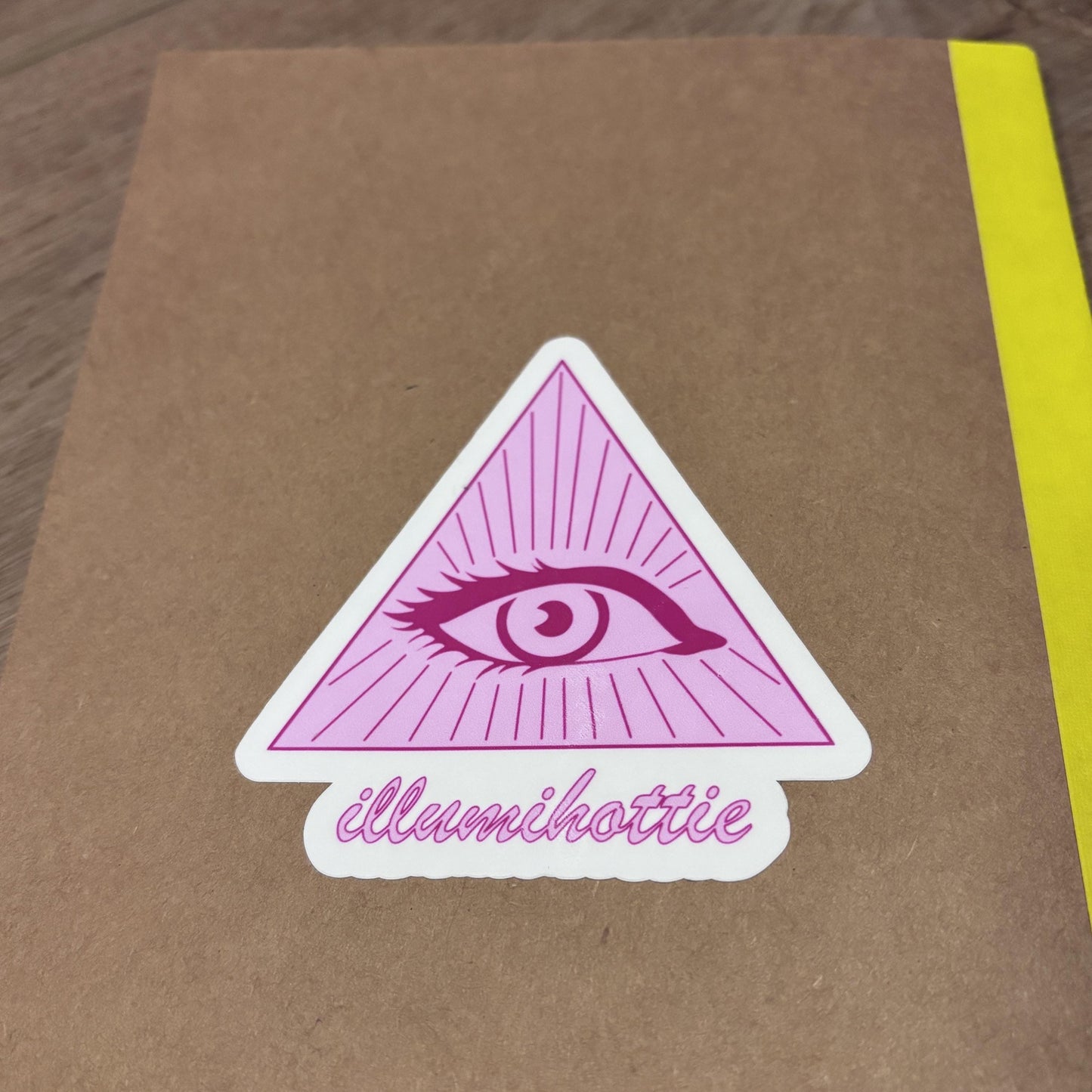 Illumihottie Sticker | Waterproof Decal for Laptop, Waterbottle, Notebook | Coquette Illuminati Eye