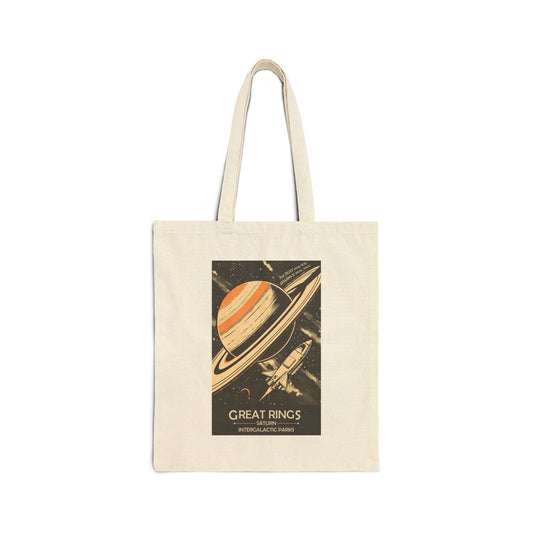 Great Rings of Saturn Tote | Reusable Cotton Canvas Bag