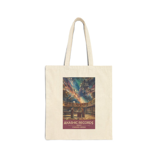 Akashic Records Tote | Reusable Cotton Canvas Bag | Soul Library
