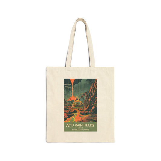 Acid Rain Fields of Venus Tote | Reusable Cotton Canvas Bag