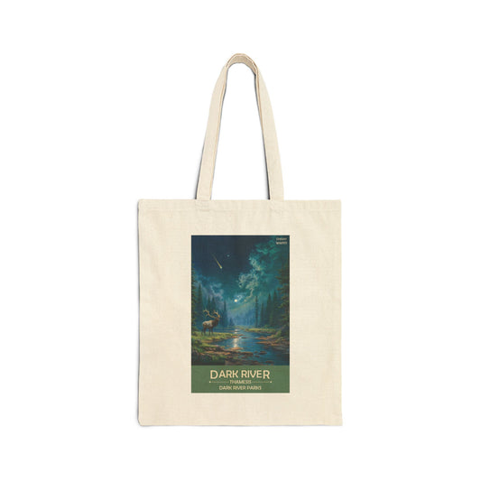 Dark River Tote | Reusable Cotton Canvas Bag