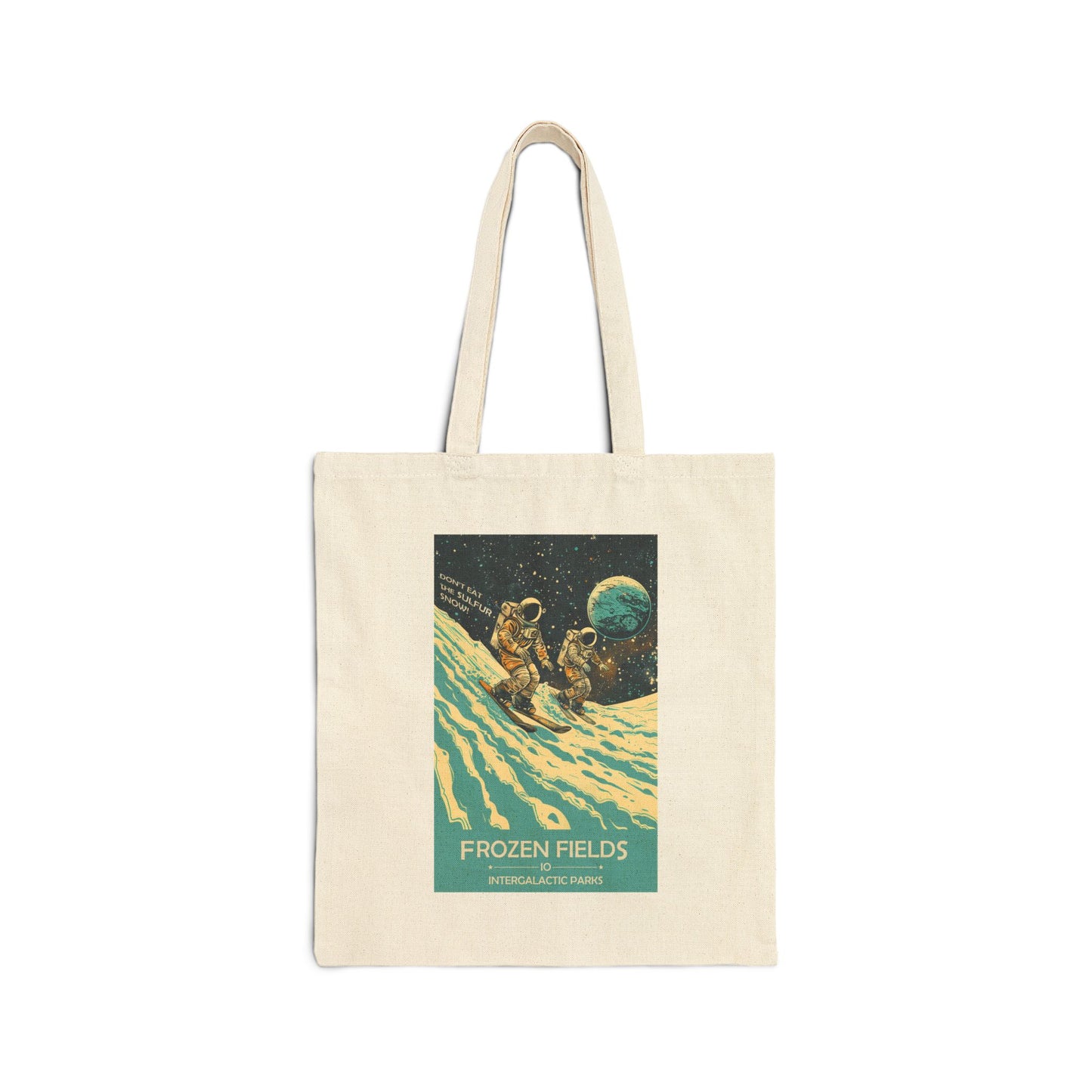 Frozen Fields of Io Tote | Reusable Cotton Canvas Bag