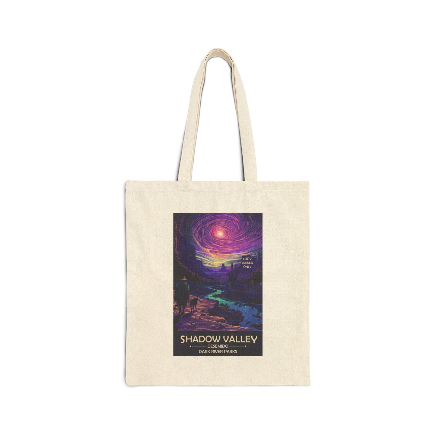 Shadow Valley Tote | Reusable Cotton Canvas Bag | Desert Outlaw