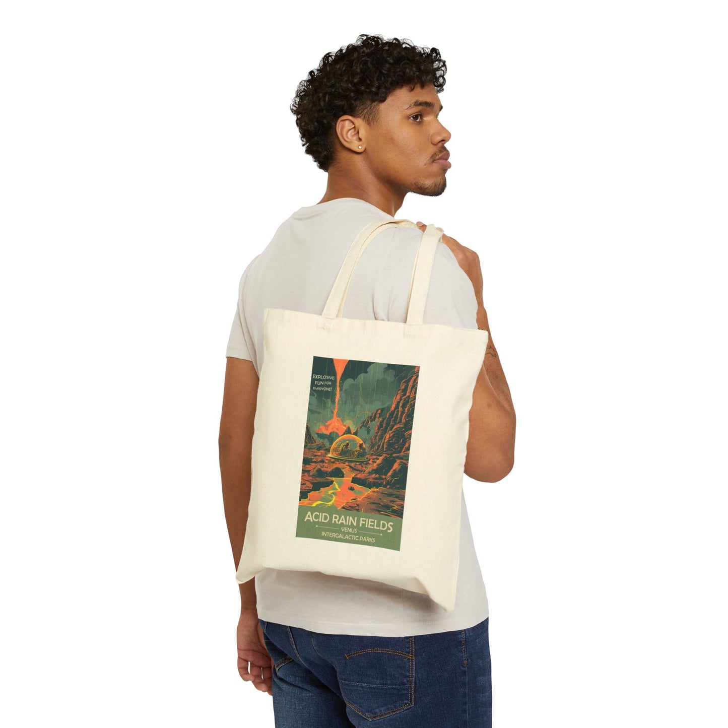 Acid Rain Fields of Venus Tote | Reusable Cotton Canvas Bag