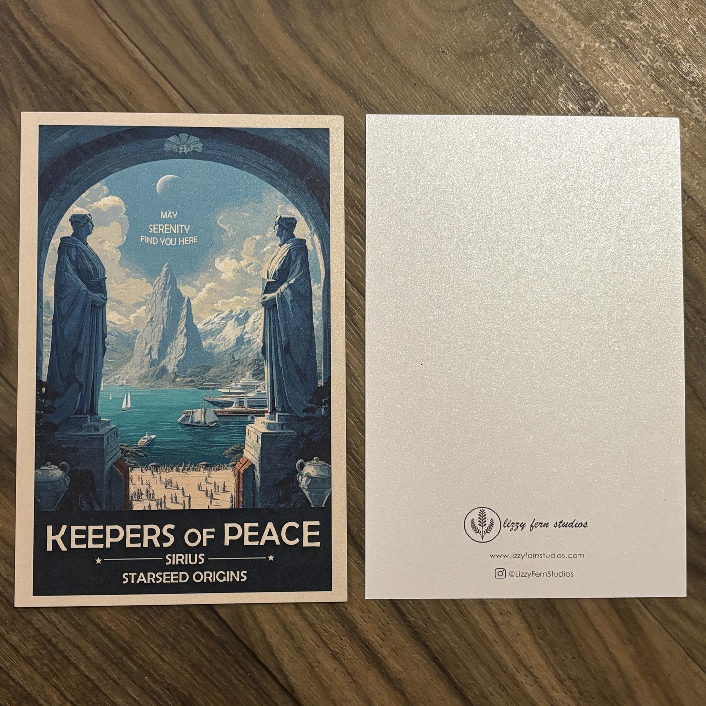 Sirian Starseed Keepers of Peace Art Print | Retro Futuristic Space Poster