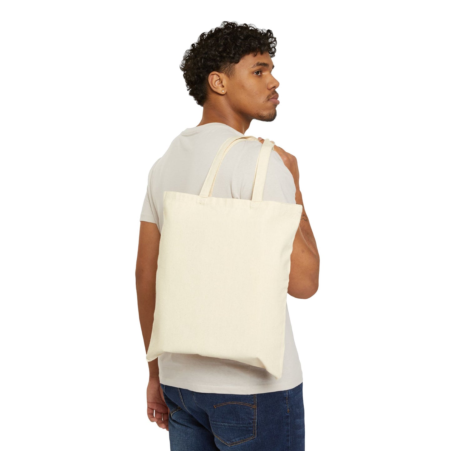 Lyran Starseed Pillar of Light Tote | Reusable Cotton Canvas Bag