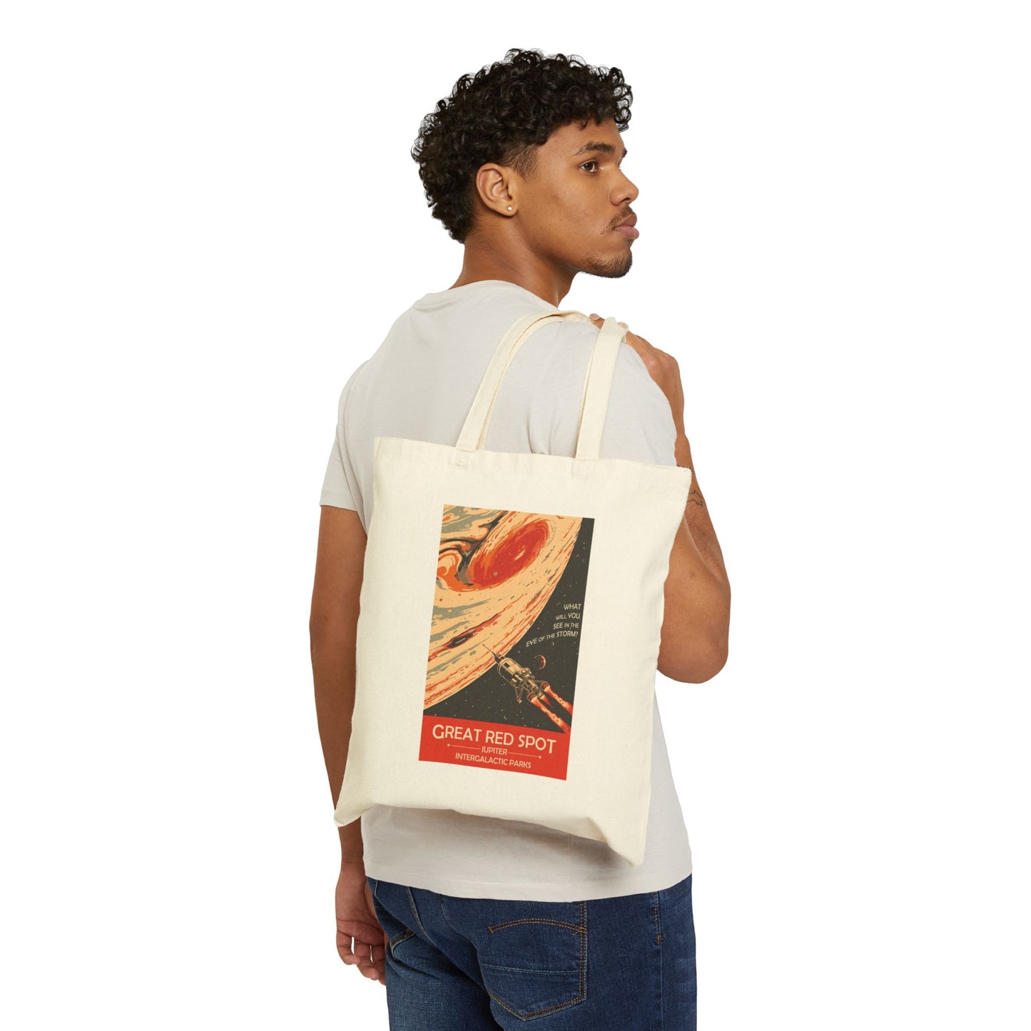 Great Red Spot of Jupiter Tote | Reusable Cotton Canvas Bag