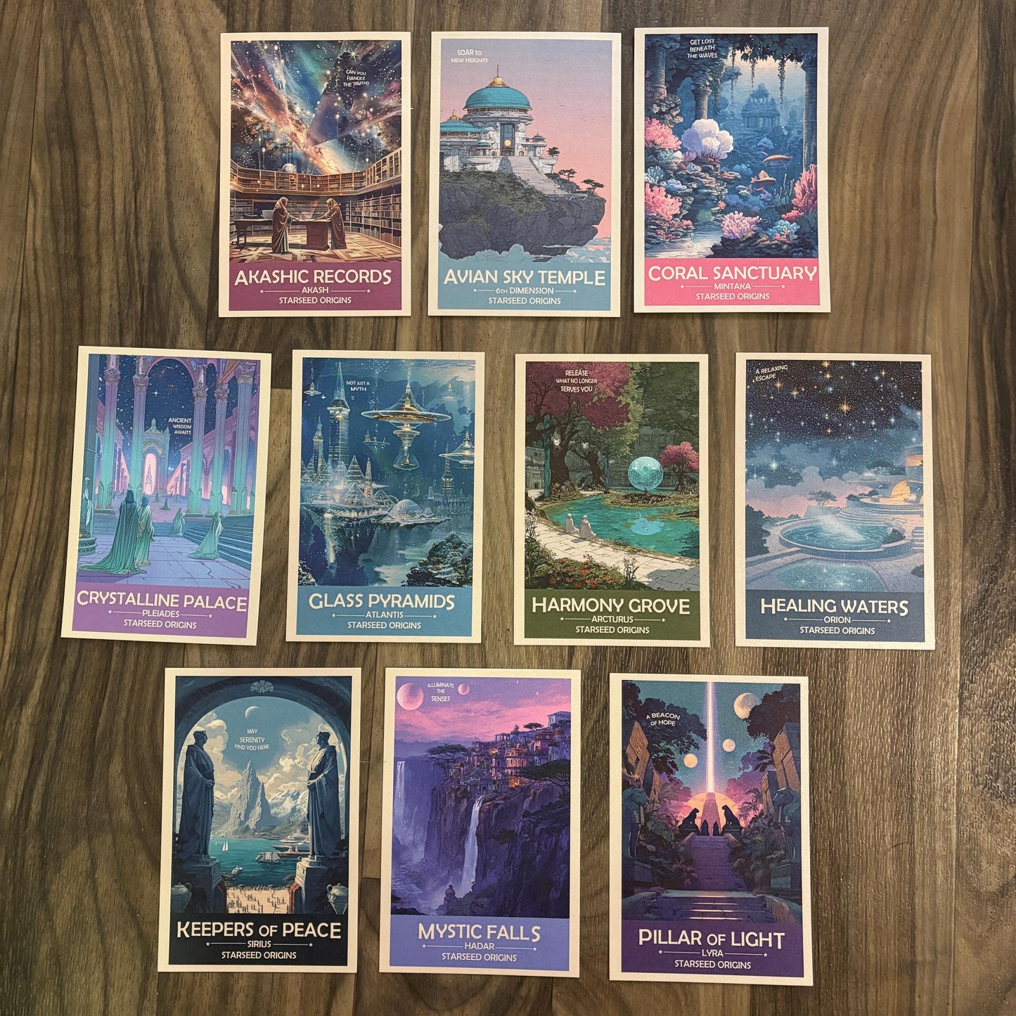 Starseed Origins Prints: Retro Futuristic Space Poster Set of 10