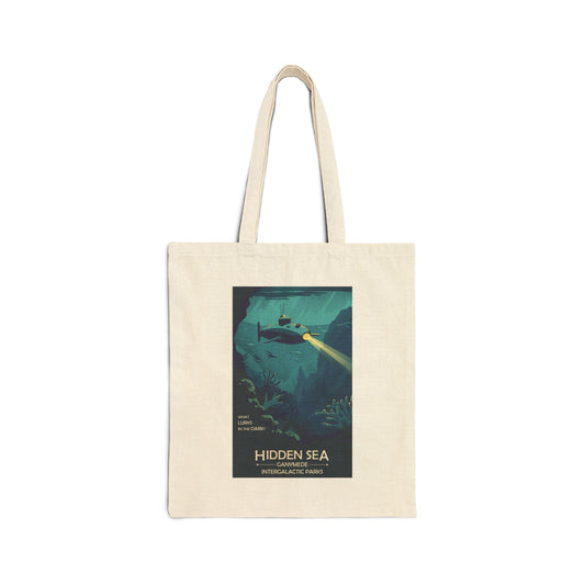 Hidden Sea of Ganymede Tote | Reusable Cotton Canvas Bag