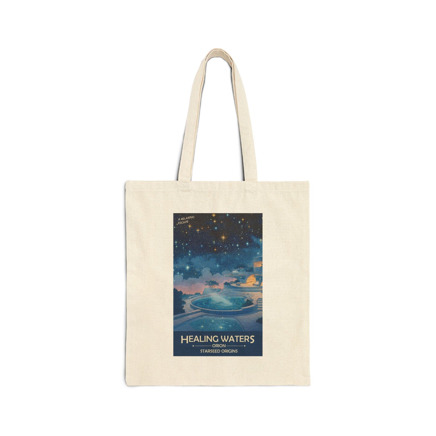 Orion Starseed Healing Waters Tote | Reusable Cotton Canvas Bag