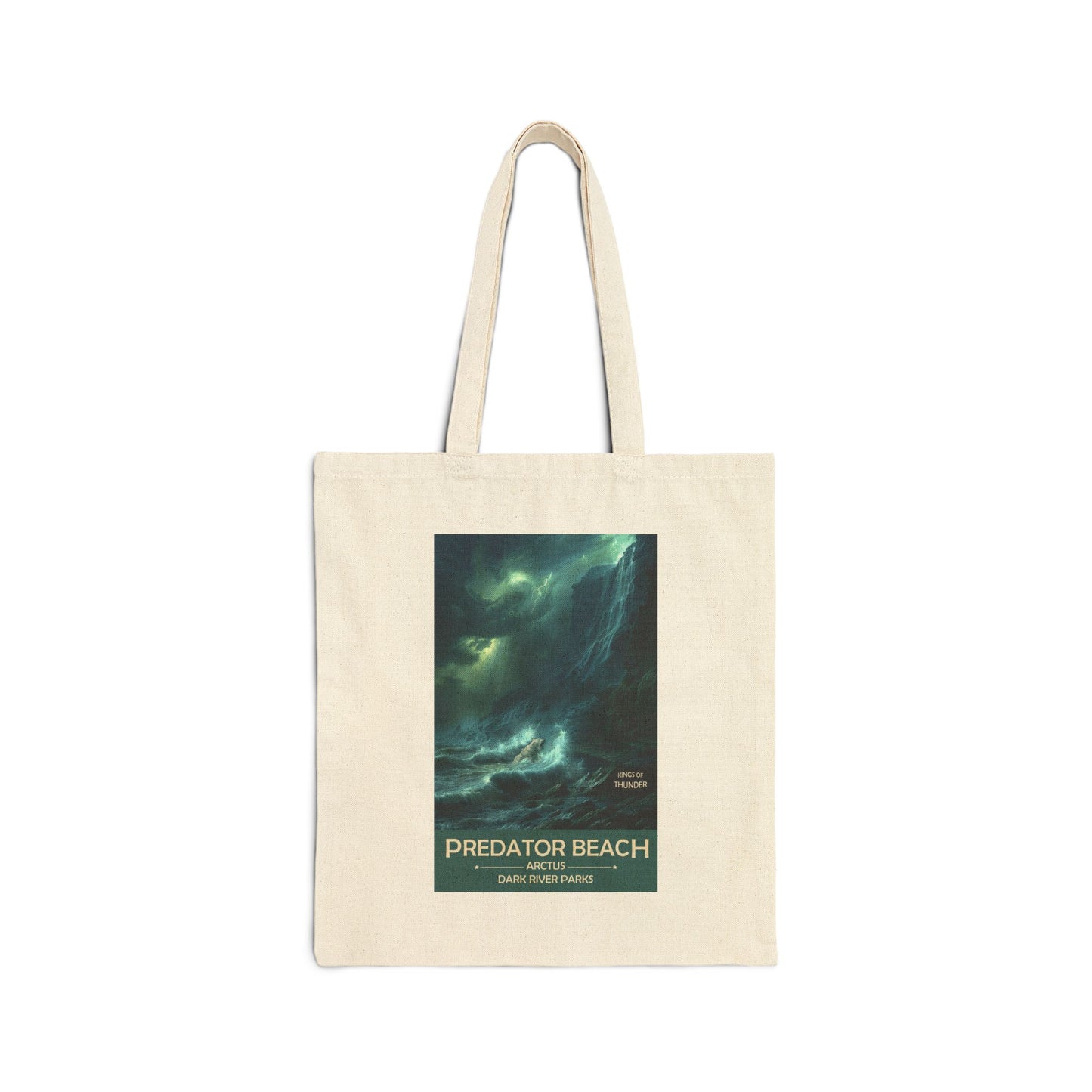 Predator Beach Tote | Reusable Cotton Canvas Bag | Polar Bear