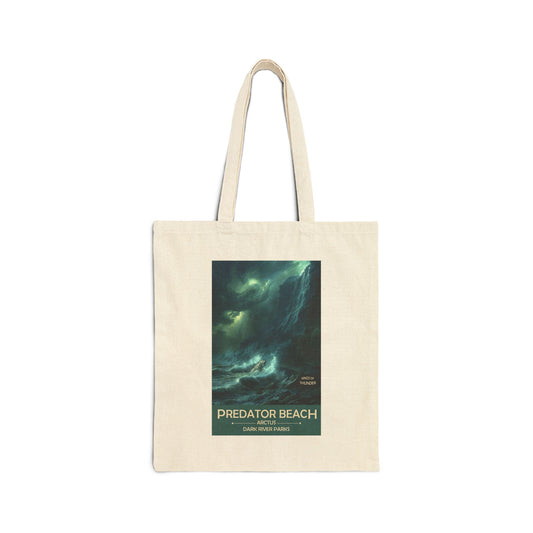 Predator Beach Tote | Reusable Cotton Canvas Bag | Polar Bear