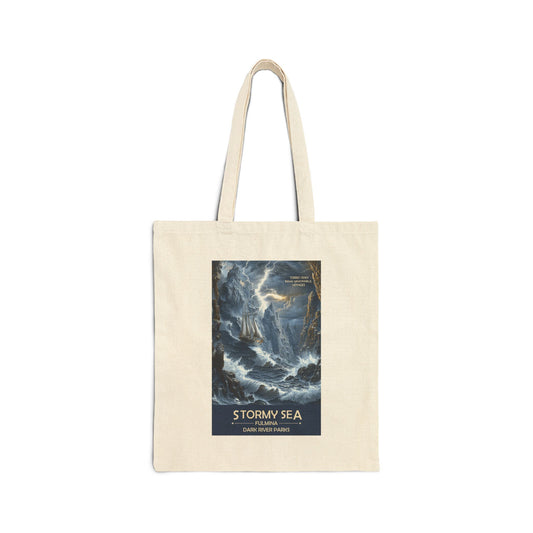 Stormy Sea Tote | Reusable Cotton Canvas Bag | Ship Wreck