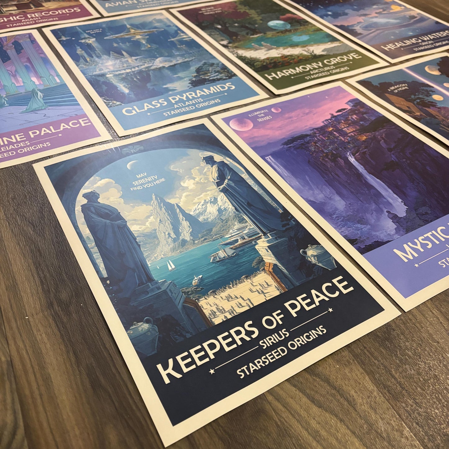 Starseed Origins Prints: Retro Futuristic Space Poster Set of 10