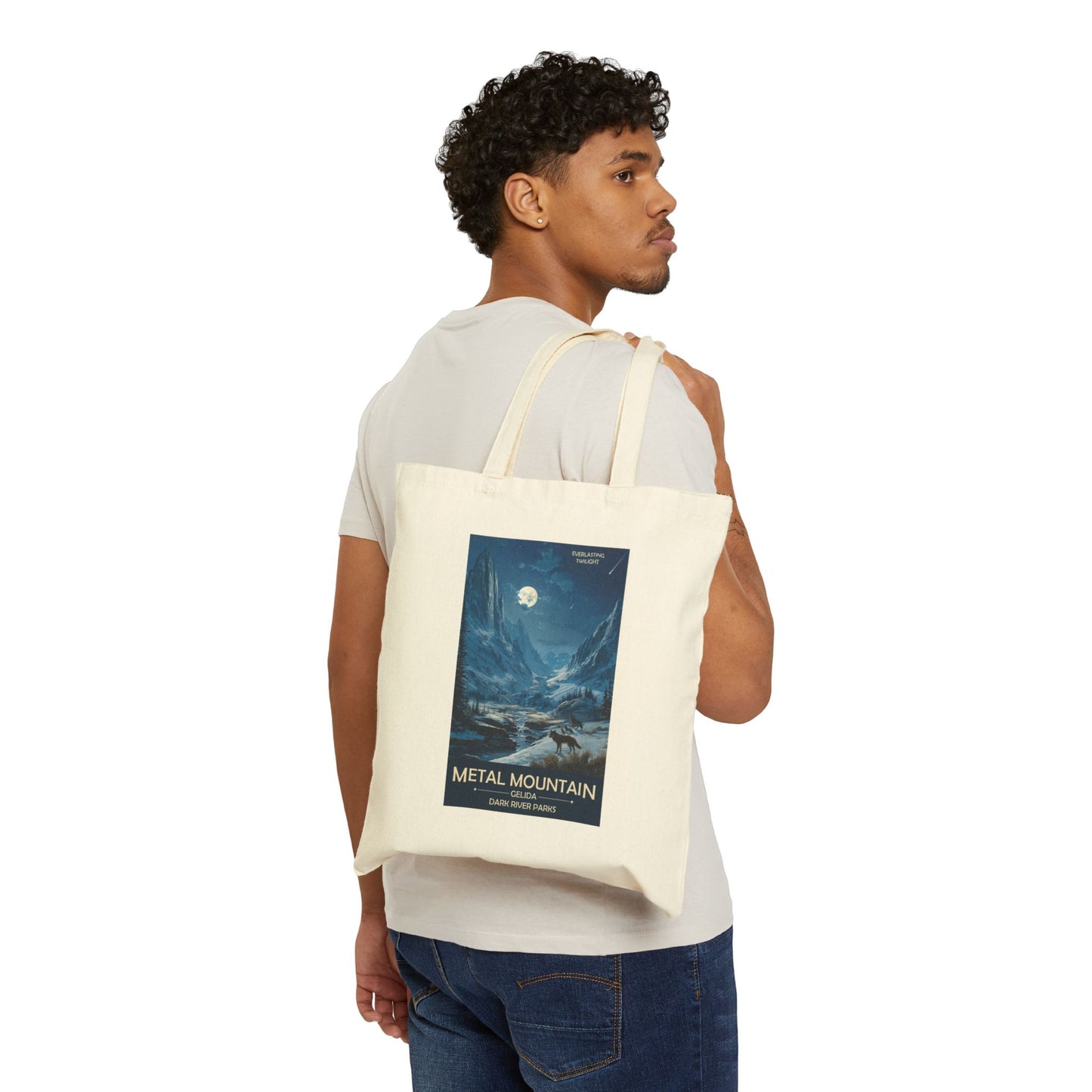 Metal Mountain Tote | Reusable Cotton Canvas Bag