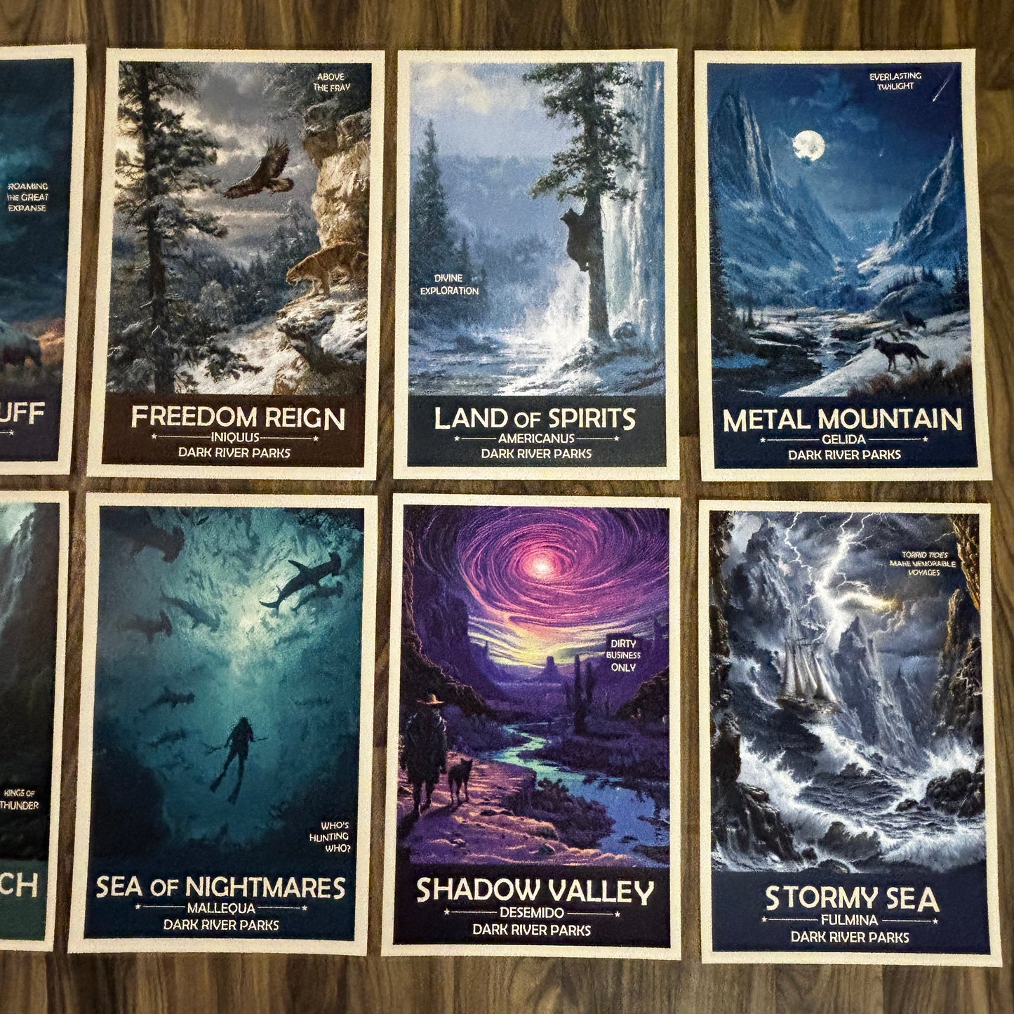 Dark River Parks Prints: Fantasy Landscape Poster Set of 10