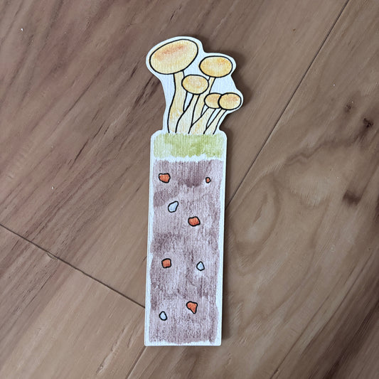 Honey Agaric Mushroom Bookmark | Handmade | Handpainted | Ink & Watercolor | Diecut