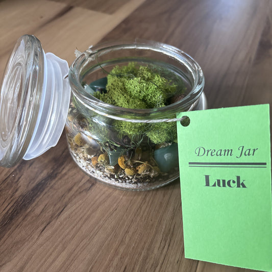 Luck Large Dream Jar | Premade Spell Jar | Wish Jar | Manifest a Lucky Life | Attract Prosperity, Abundance, and Good Fortune