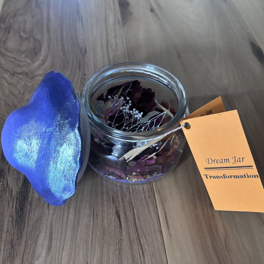 Transformation Dream Jar with Mushroom Top | Premade Spell Jar | Wish Jar | Manifest Courage and Strength During Periods of Change and Transition