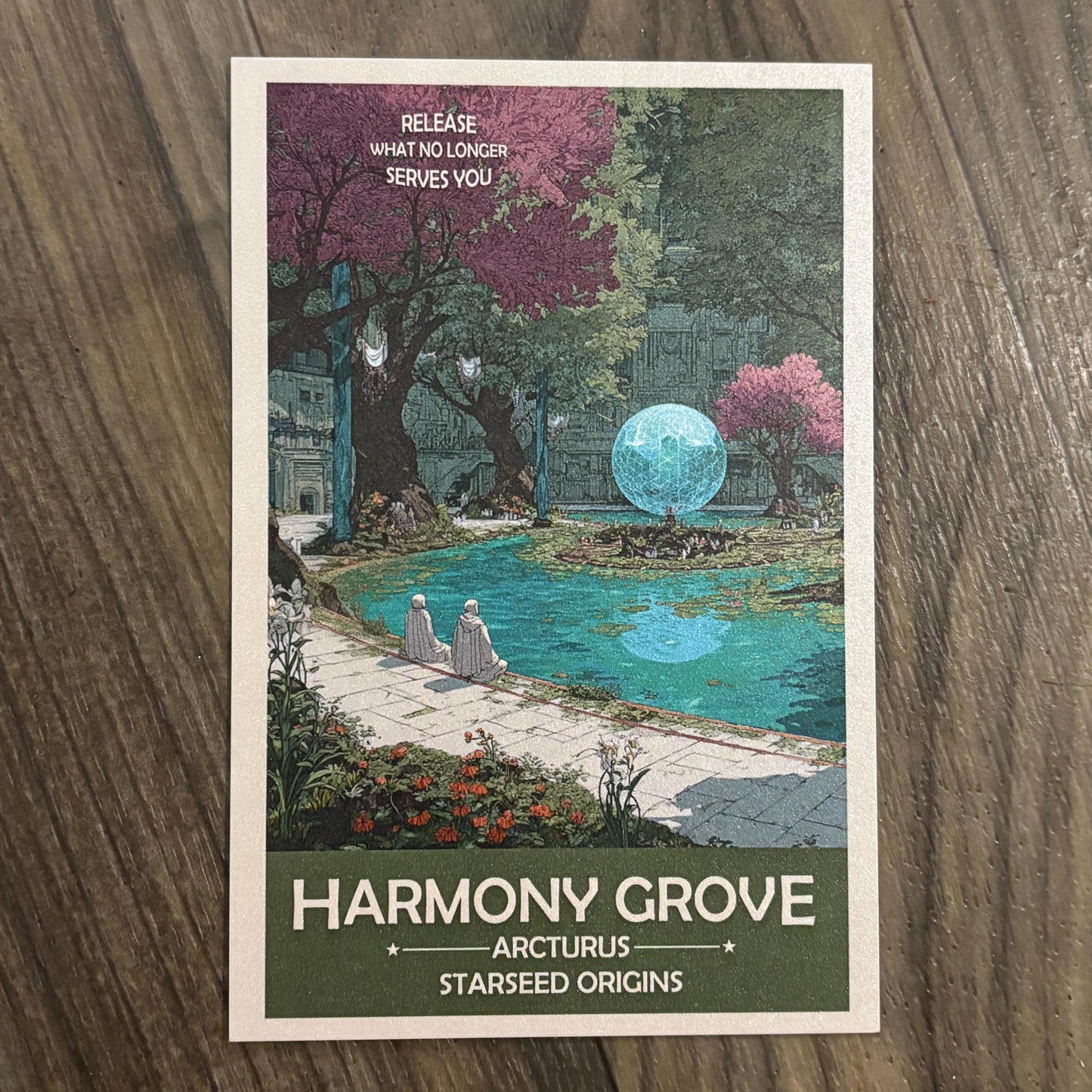 Arcturian Starseed Harmony Grove Art Print | Retro Futuristic Space Poster