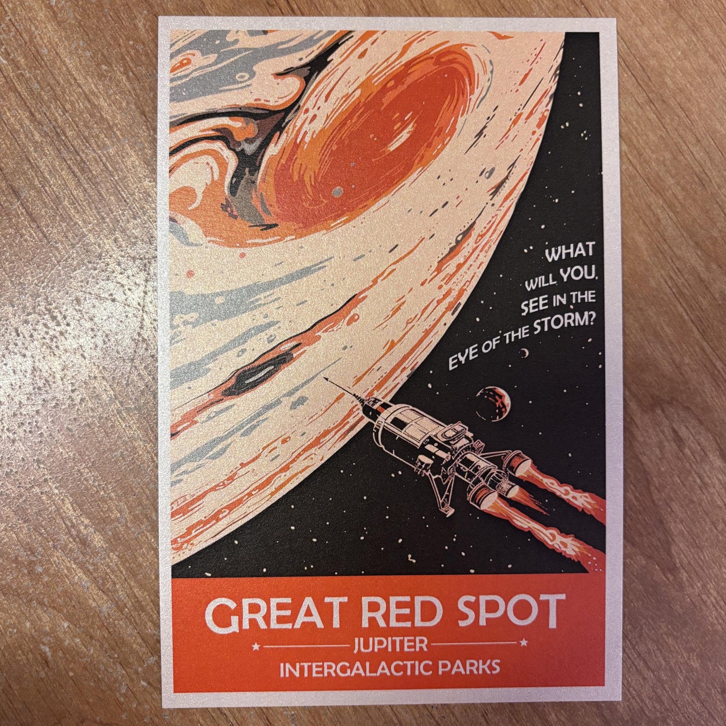 Great Red Spot of Jupiter Art Print | Collectible Retro Futuristic Space Wall Art | NASA Poster | Milky Way Galaxy | Sol Solar System