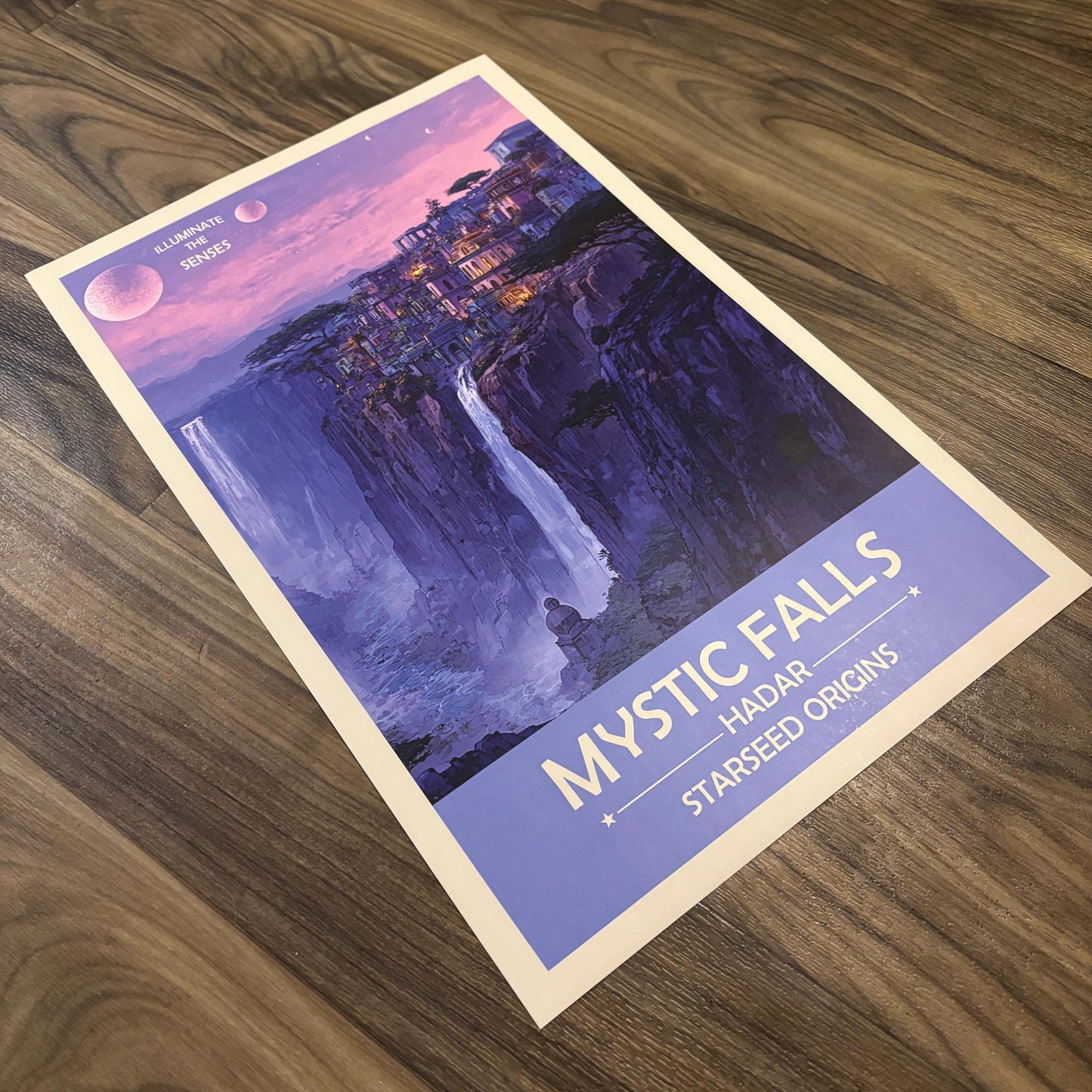 Hadarian Starseed Mystic Falls Art Print | Retro Futuristic Space Poster