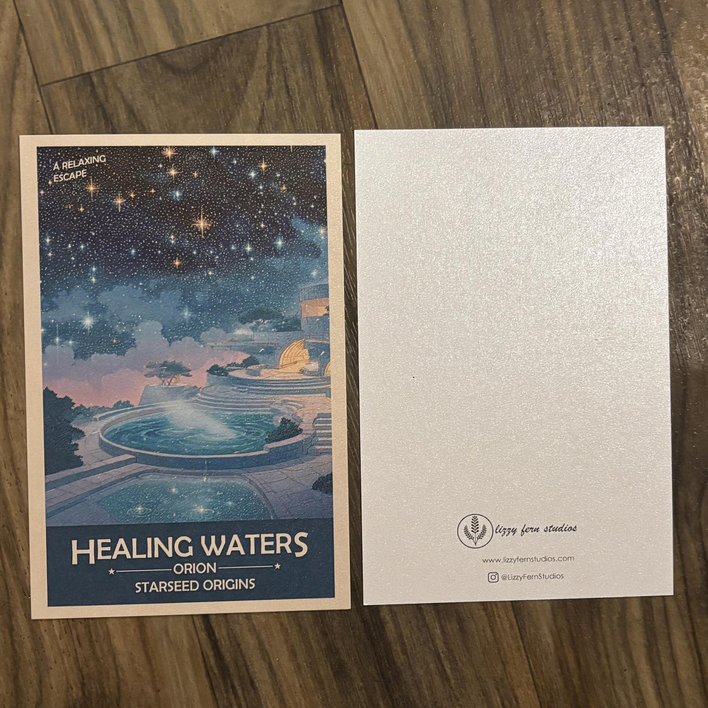 Orion Starseed Healing Waters Art Print | Retro Futuristic Space Poster