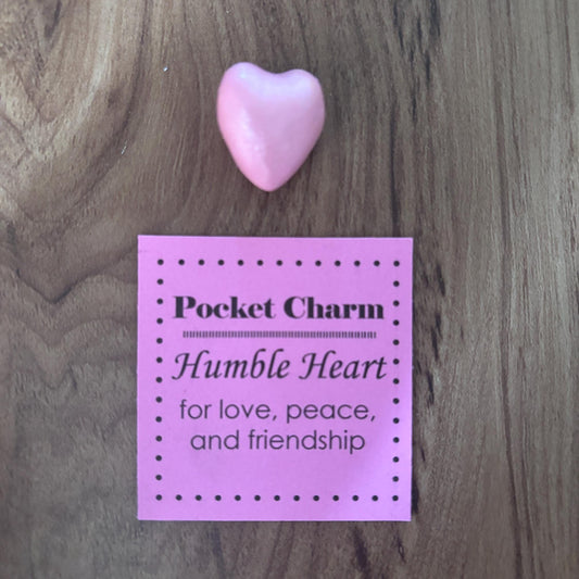 Heart Pocket Charm for Love | Handmade Clay Trinkets | Manifestation Rhunes | Small Gifts for Intentions