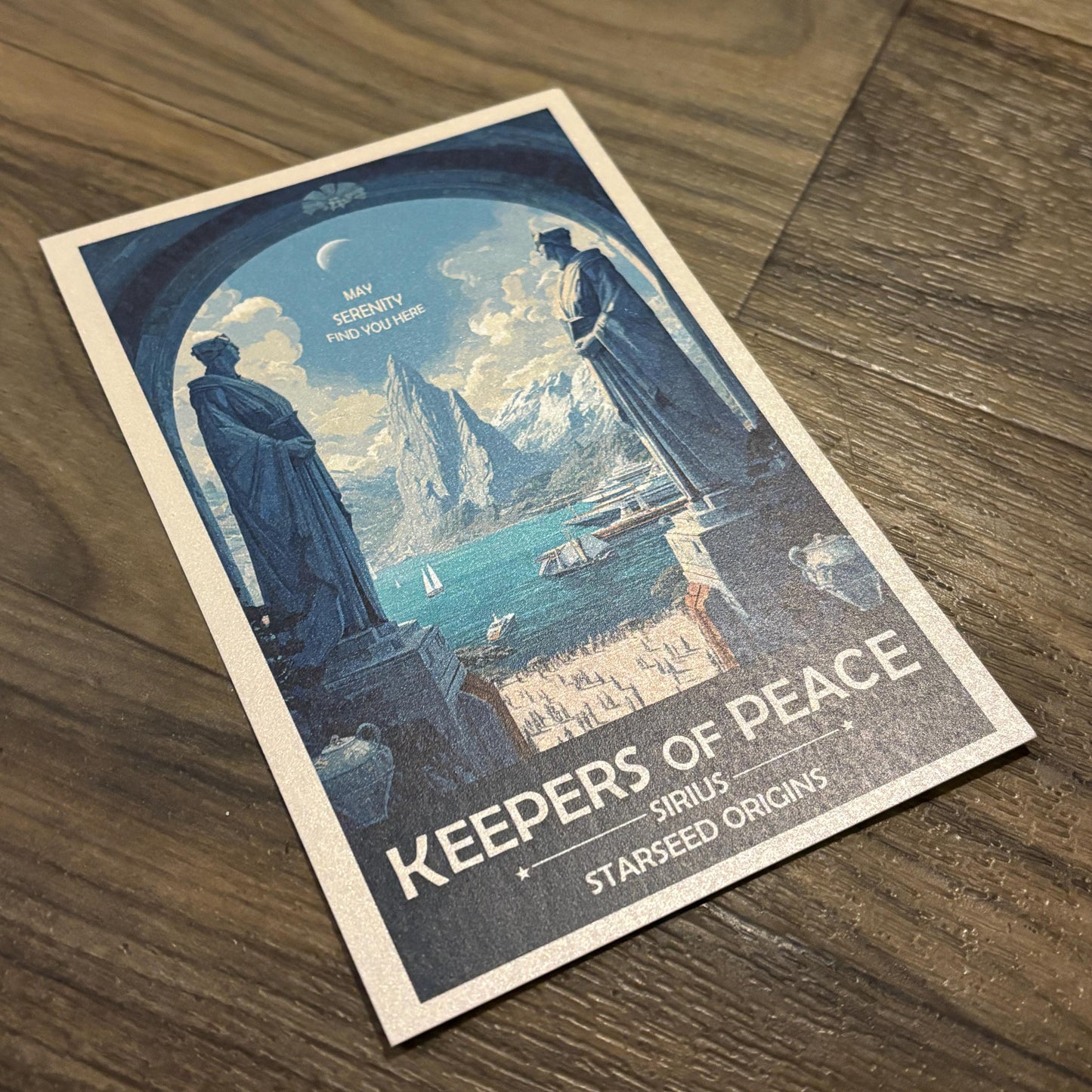Sirian Starseed Keepers of Peace Art Print | Retro Futuristic Space Poster