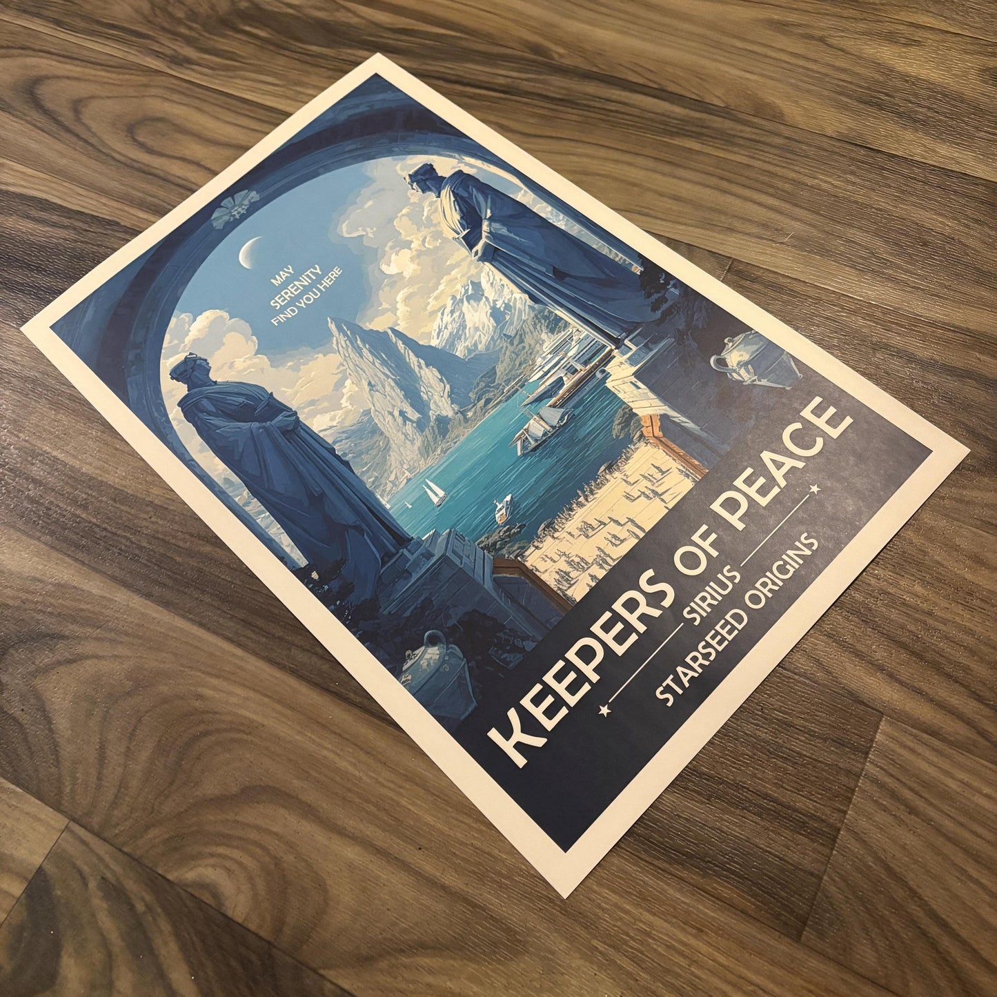 Sirian Starseed Keepers of Peace Art Print | Retro Futuristic Space Poster