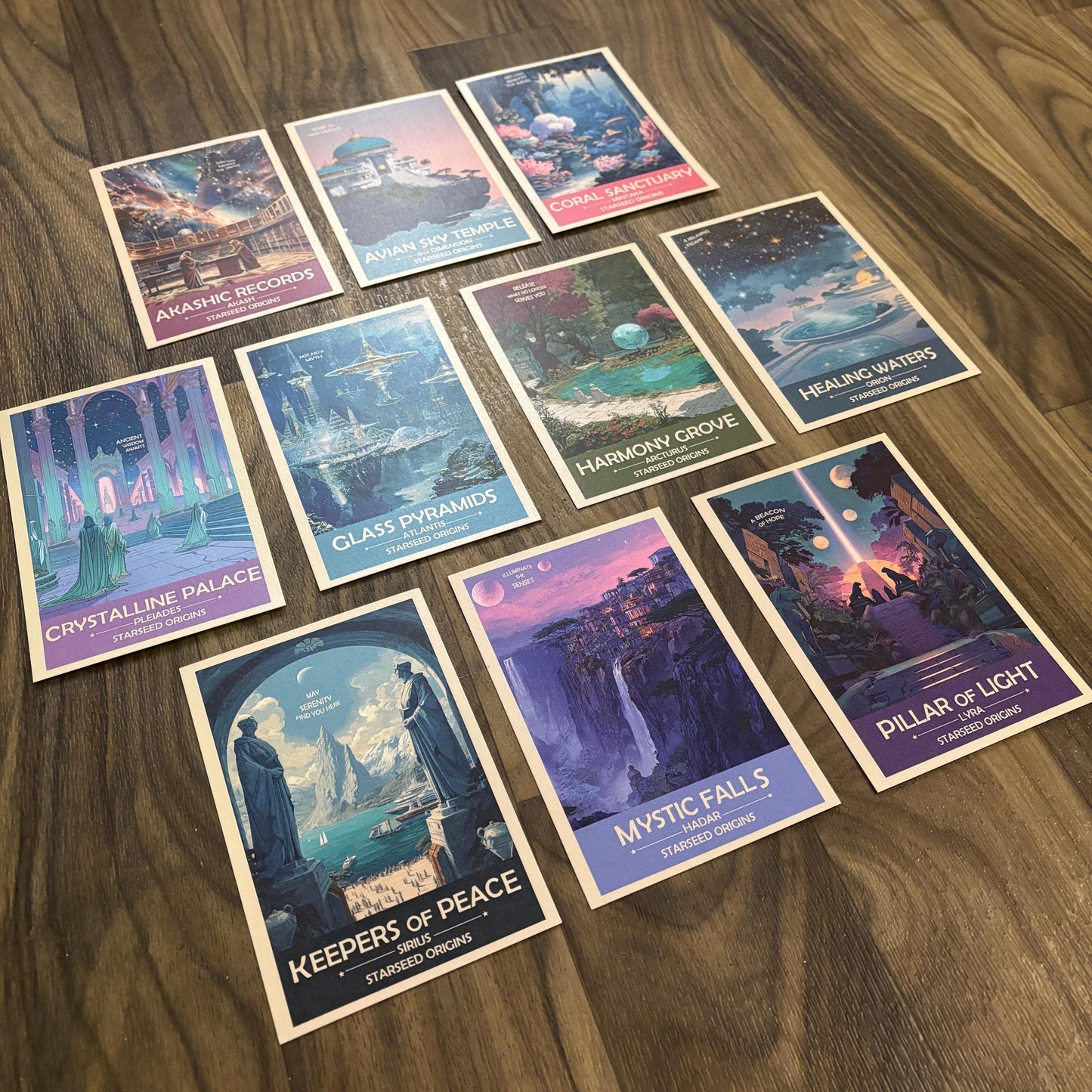 Starseed Origins Prints: Retro Futuristic Space Poster Set of 10