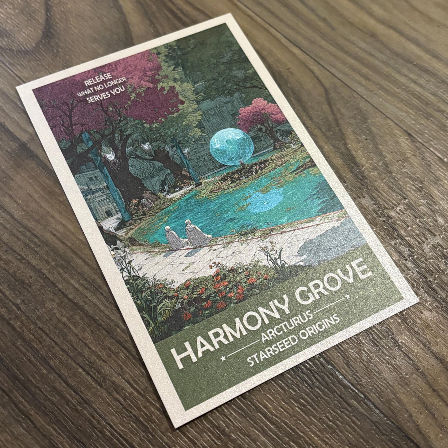 Arcturian Starseed Harmony Grove Art Print | Retro Futuristic Space Poster