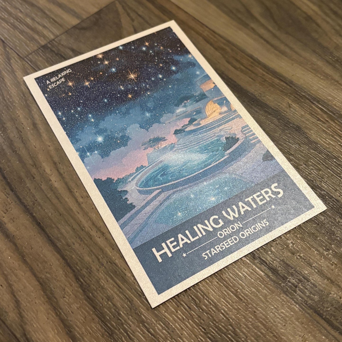 Orion Starseed Healing Waters Art Print | Retro Futuristic Space Poster