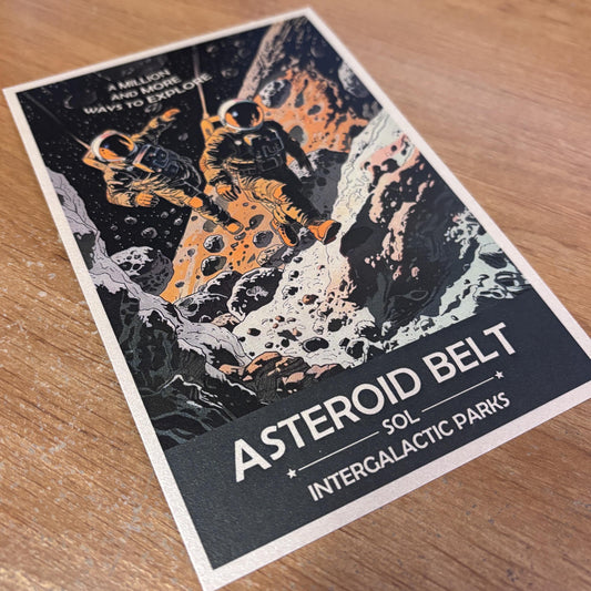 Asteroid Belt of Sol Art Print | Collectible Retro Futuristic Space Wall Art | NASA Poster | Milky Way Galaxy | Sol Solar System