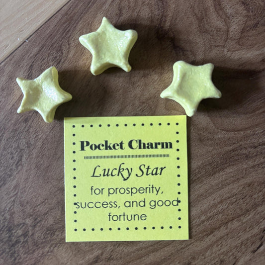 Star Pocket Charm for Luck | Handmade Clay Trinket | Manifestation Rhunes | Small Gifts for Intentions | Make a Wish
