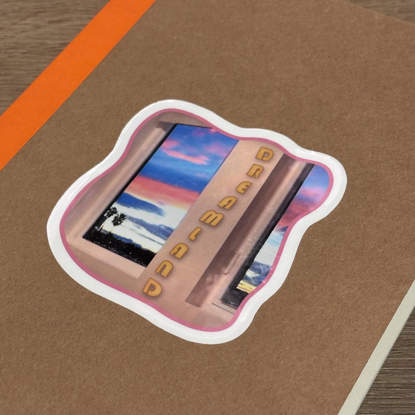 Dreamland Sticker | Waterproof Sticker for Laptop, Waterbottle, Notebook | Lost in a Daydream | Vibrant Sunset