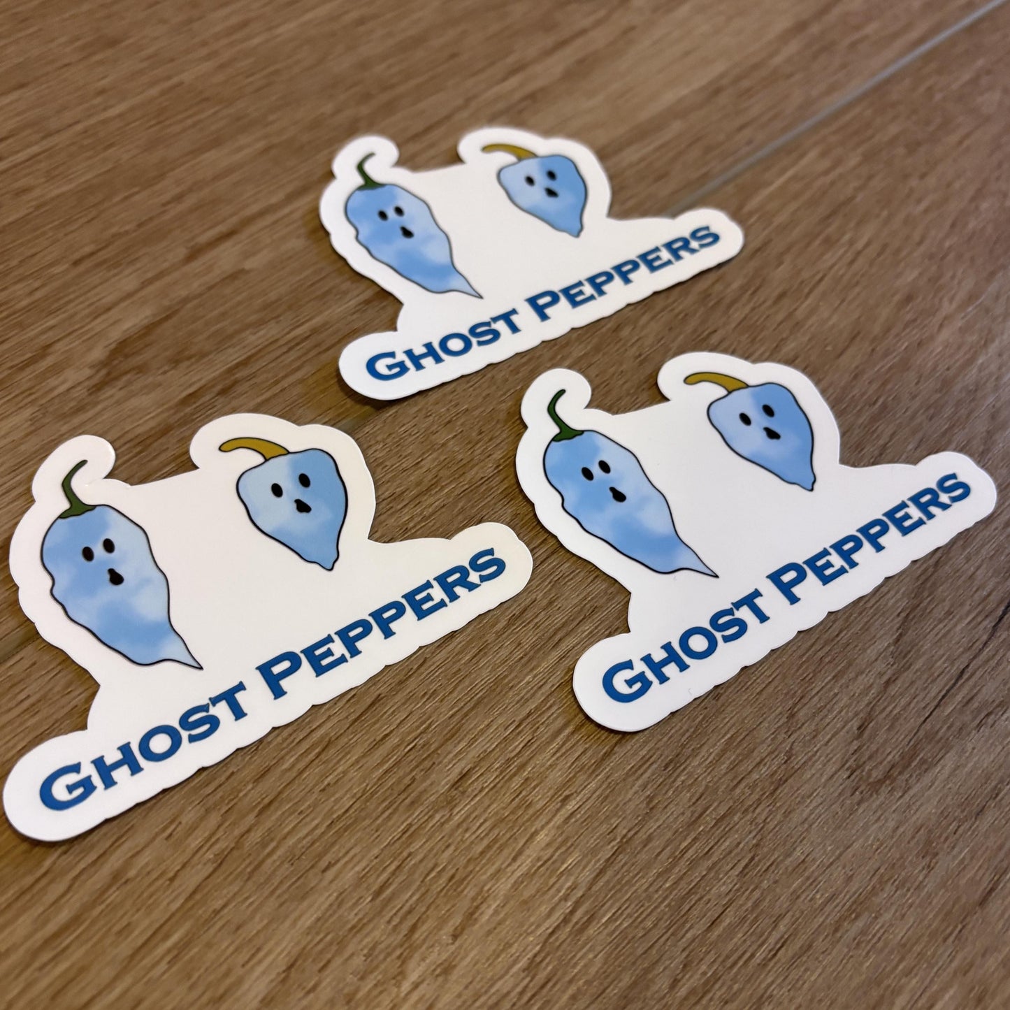 Ghost Peppers Sticker | Waterproof Decal for Laptop, Waterbottle, Notebook | Food Puns