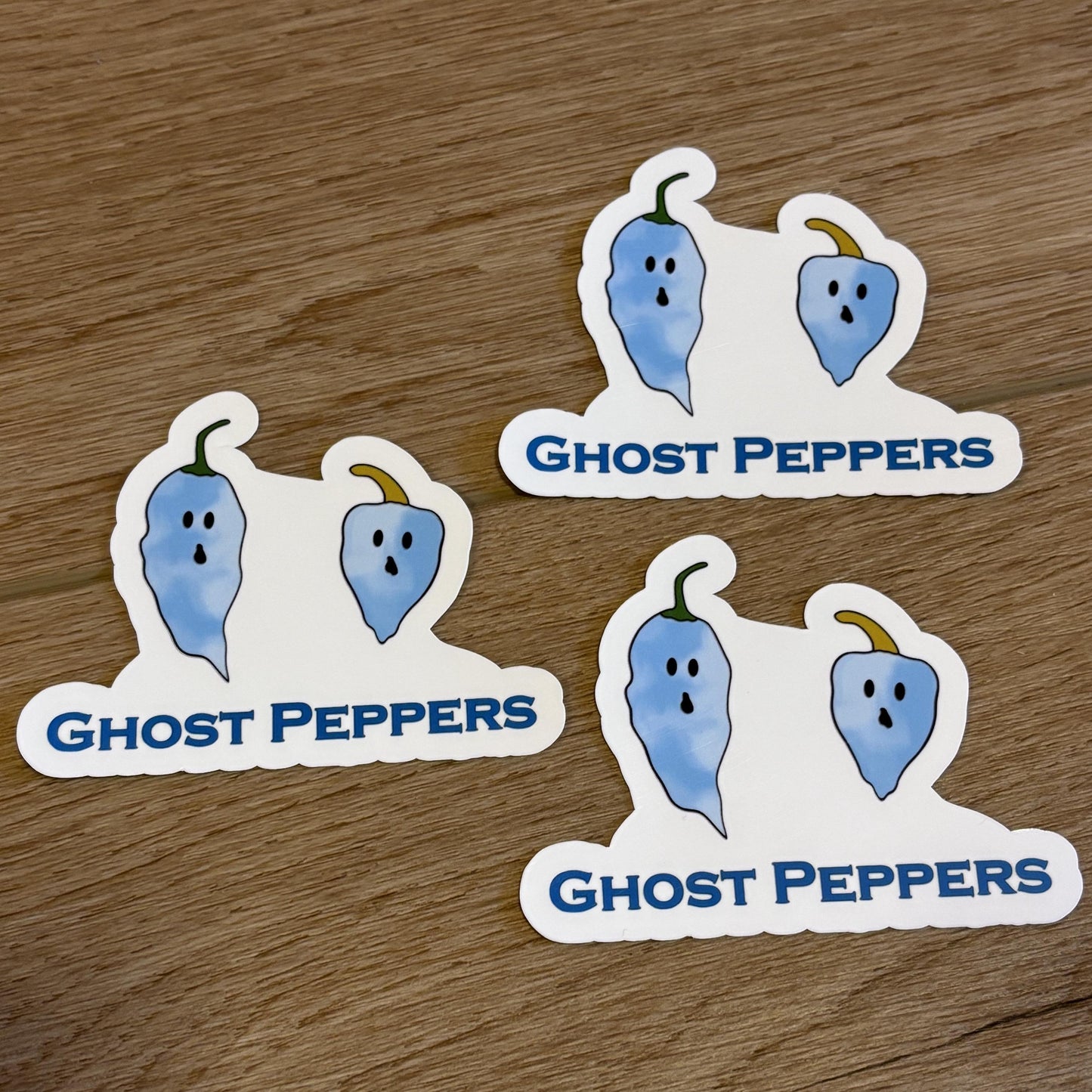 Ghost Peppers Sticker | Waterproof Decal for Laptop, Waterbottle, Notebook | Food Puns