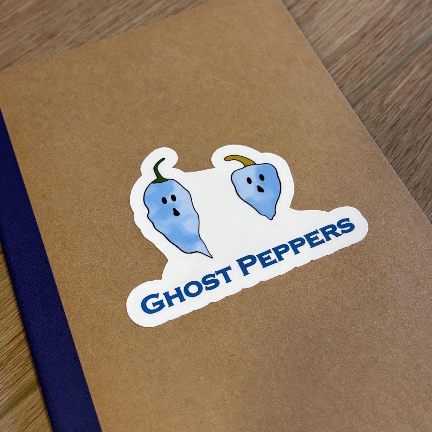 Ghost Peppers Sticker | Waterproof Decal for Laptop, Waterbottle, Notebook | Food Puns