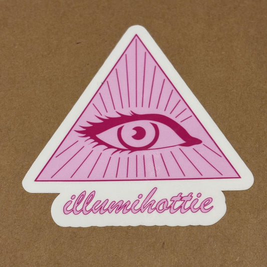 Illumihottie Sticker | Waterproof Decal for Laptop, Waterbottle, Notebook | Coquette Illuminati Eye