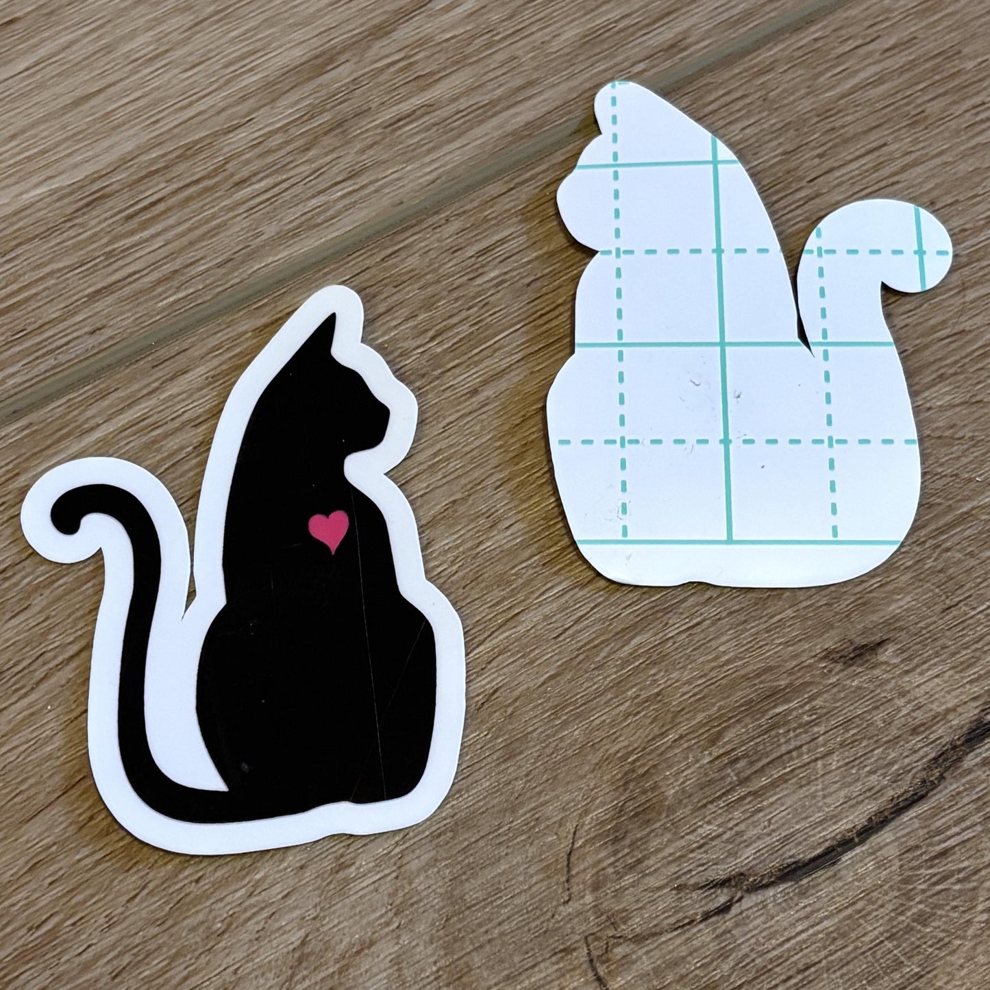 Black Cat Sticker with Heart | Waterproof Sticker for Laptop, Waterbottle, Notebook | Stole My Heart | Pet Love