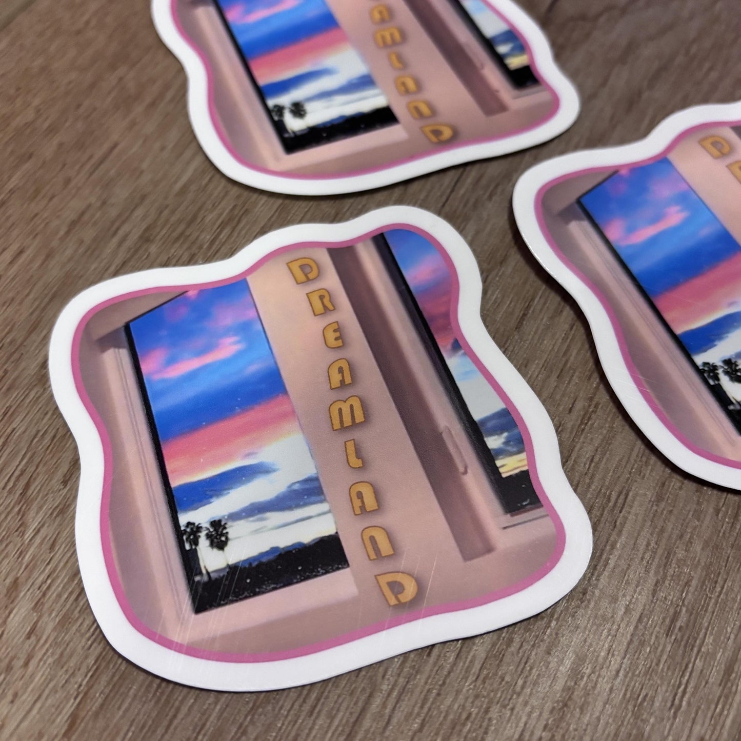 Dreamland Sticker | Waterproof Sticker for Laptop, Waterbottle, Notebook | Lost in a Daydream | Vibrant Sunset
